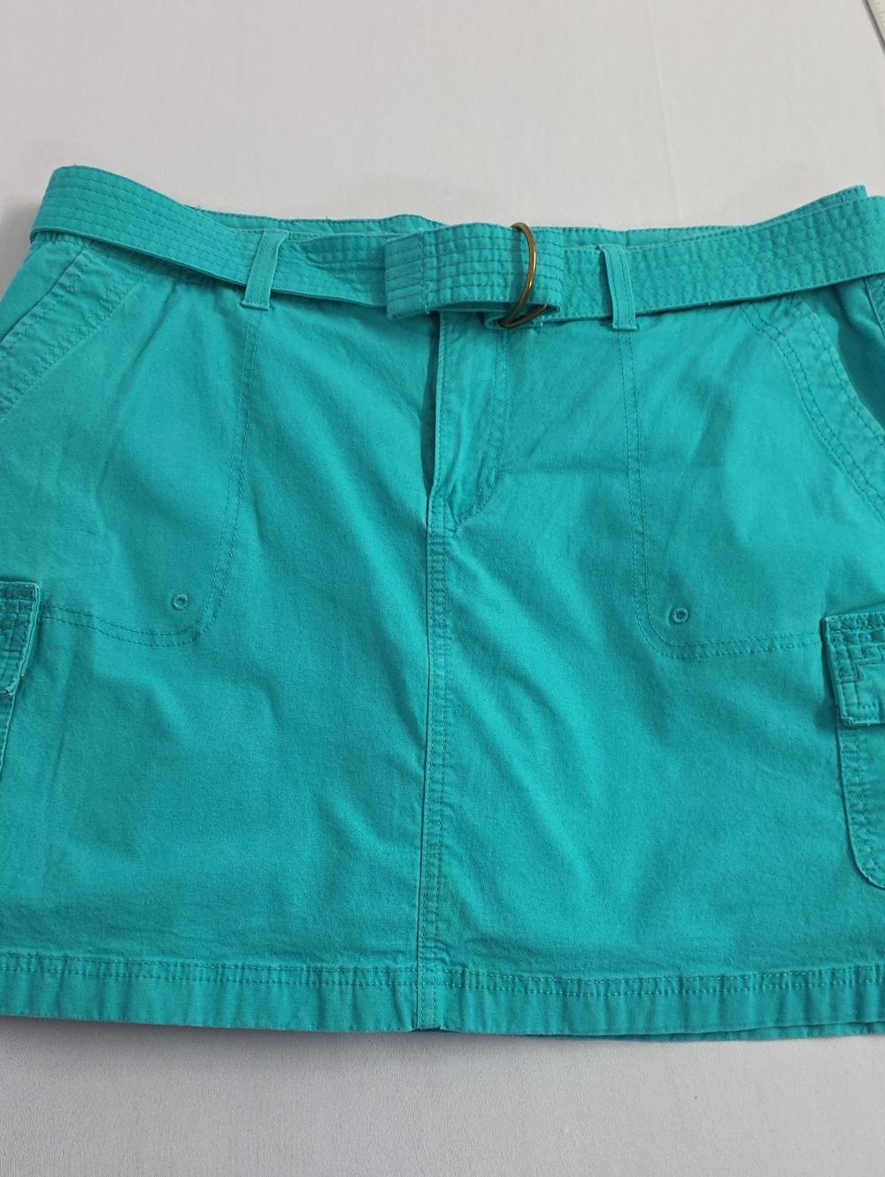 Sonoma Life + Style  Modern Fit Turquoise Cargo Belt Skort Size 16